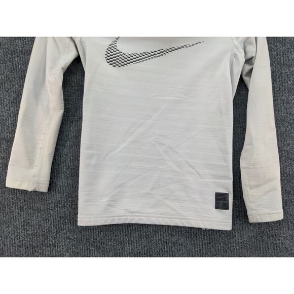 Boys Nike Pro Dri-Fit Fitted Shirt Size M White Athletic Swoosh Logo - Picture 4 of 13